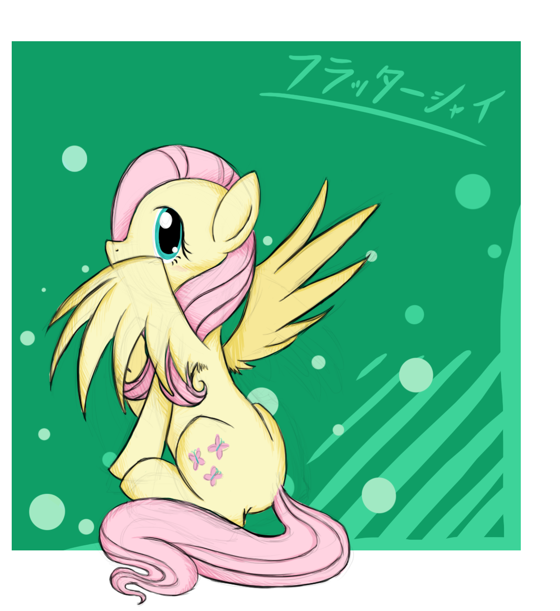 Sketchy Fluttershy -Japanese-