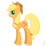 Standing Lineless Applejack by Natsu714