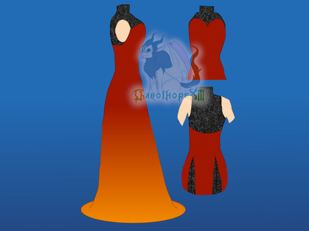 Random dress sketch digital version by CharolHopeXIII on DeviantArt