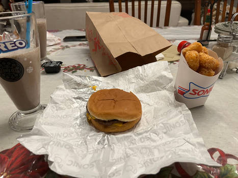 Sonic Meal and an Oreo Shake