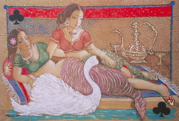 Two Ladies with Swan