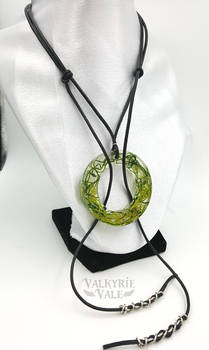 Y Shaped Hoop Terrarium Sliding Knot Necklace