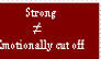 Strong does not equal emotionally cut off - stamp