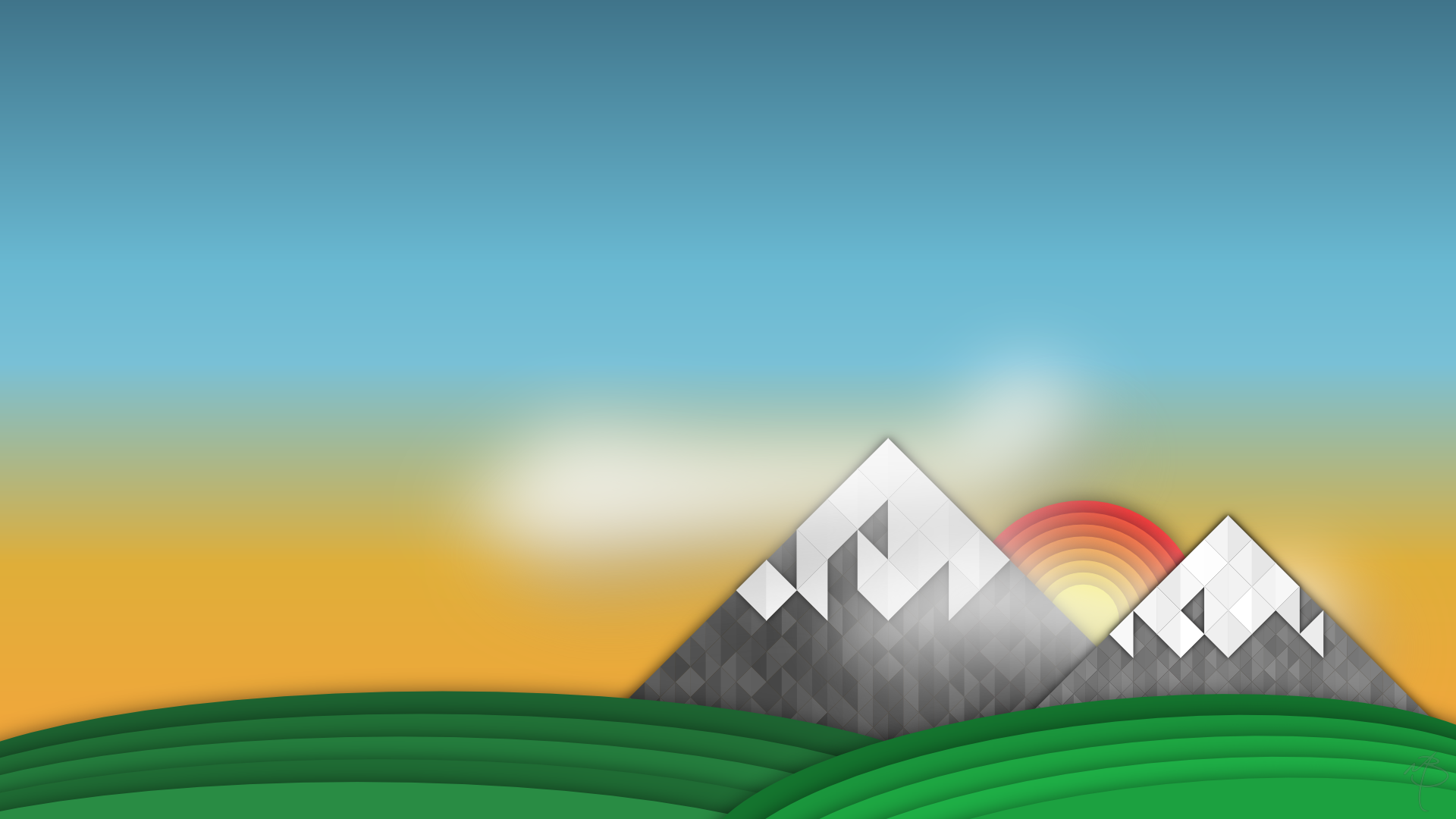 Mountains and Sunrise v2