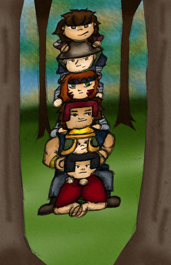 Totem pole colored