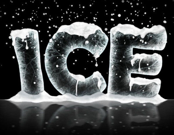 How to make ice text effect