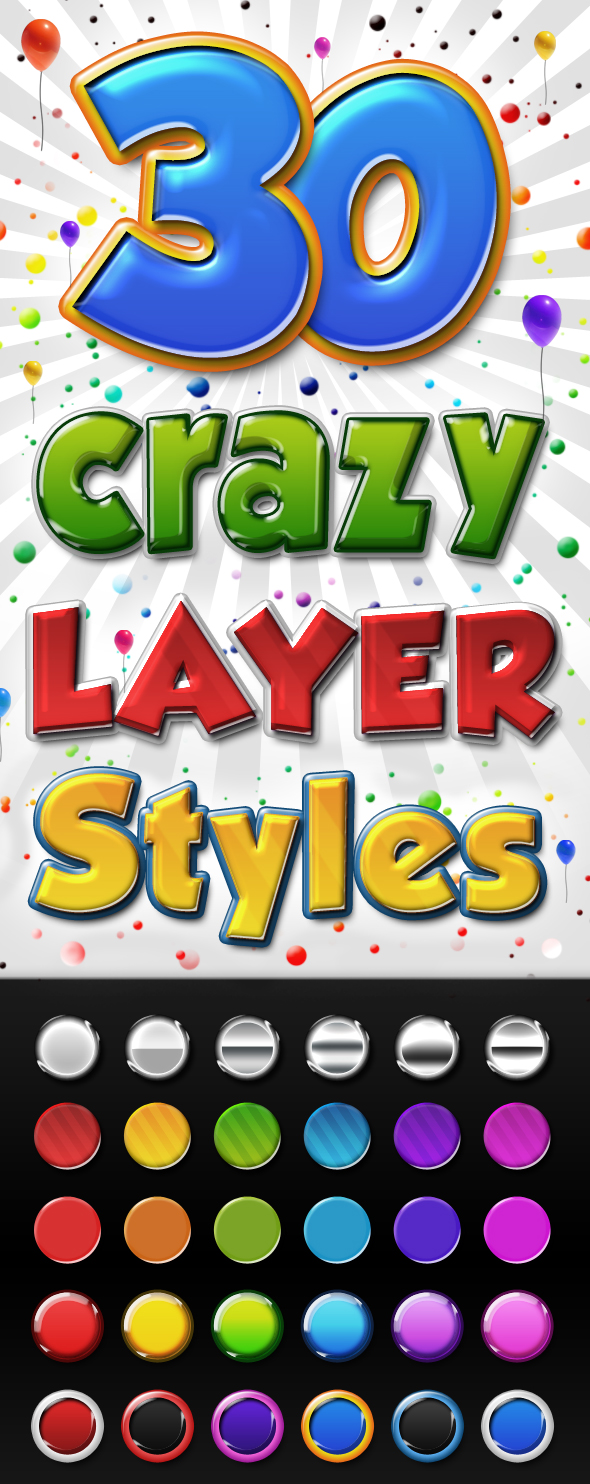 Colourful 3D PS Layer Styles