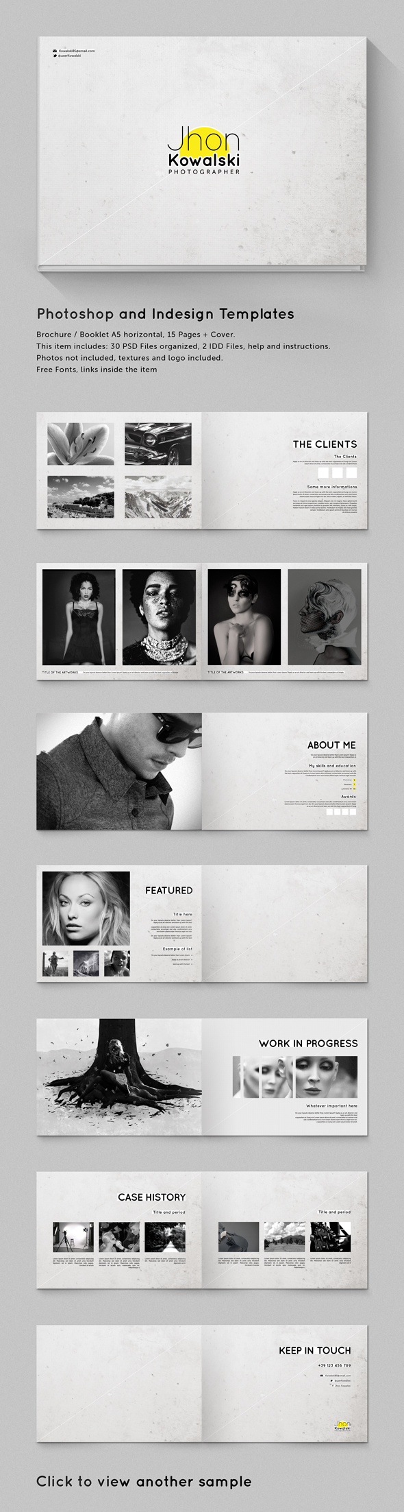 A5 Brochure - Booklet Template Minimal Portfolio