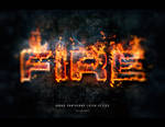Fire photoshop text effect layer styles set
