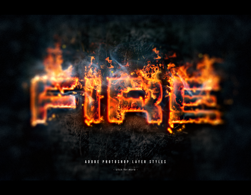 fire photoshop text effect layer styles