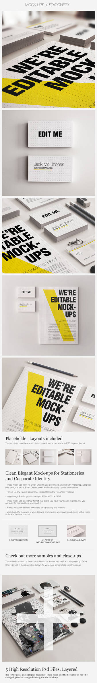 Realistic Stationery Mockups Set 3- Corporate ID