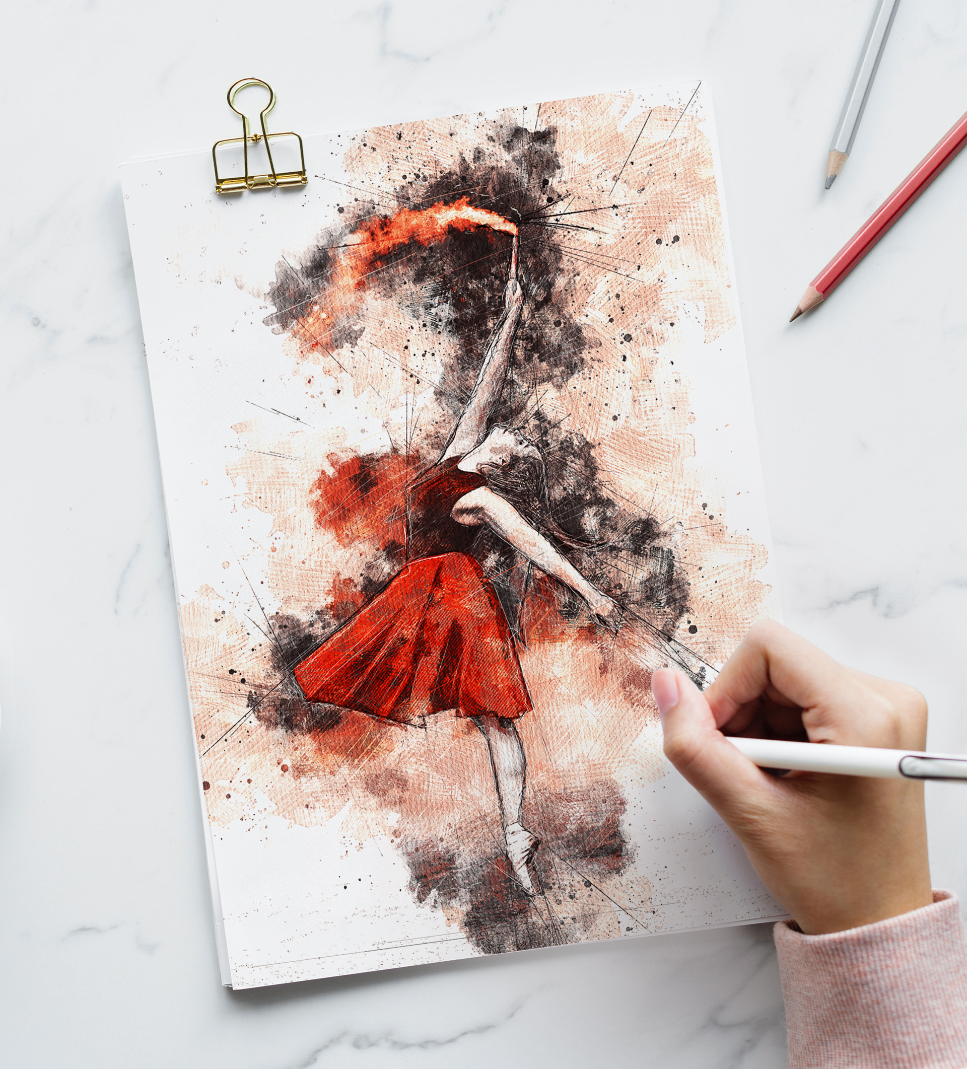 Pencil Drawing Sketch Effect For Adobe Photoshop By Giallo86