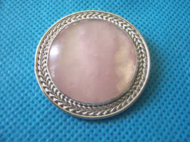 Jewelry: Pendant 001, 'Rose Colored Circle'