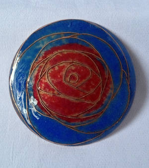 Jewelry: Brooch 001, 'Watercolor Rose' by 4pplemoon