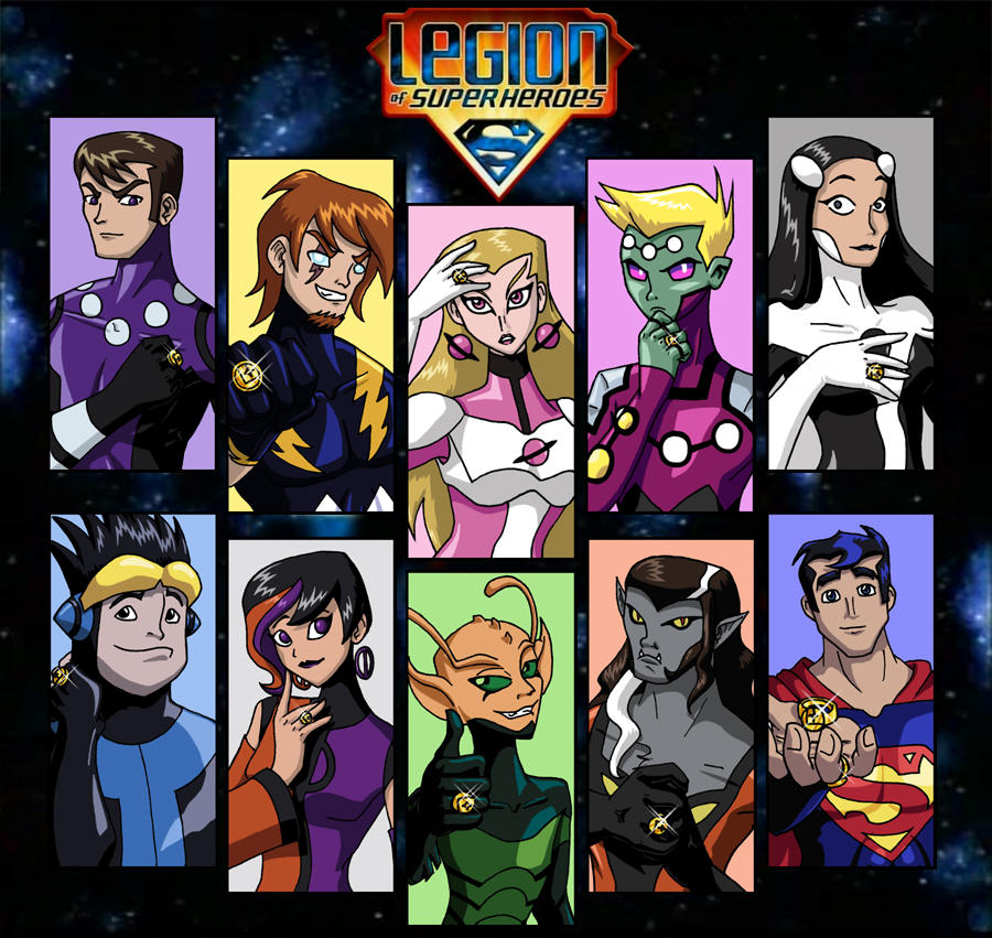 The Legion of Total Drama Superheroes fan art!