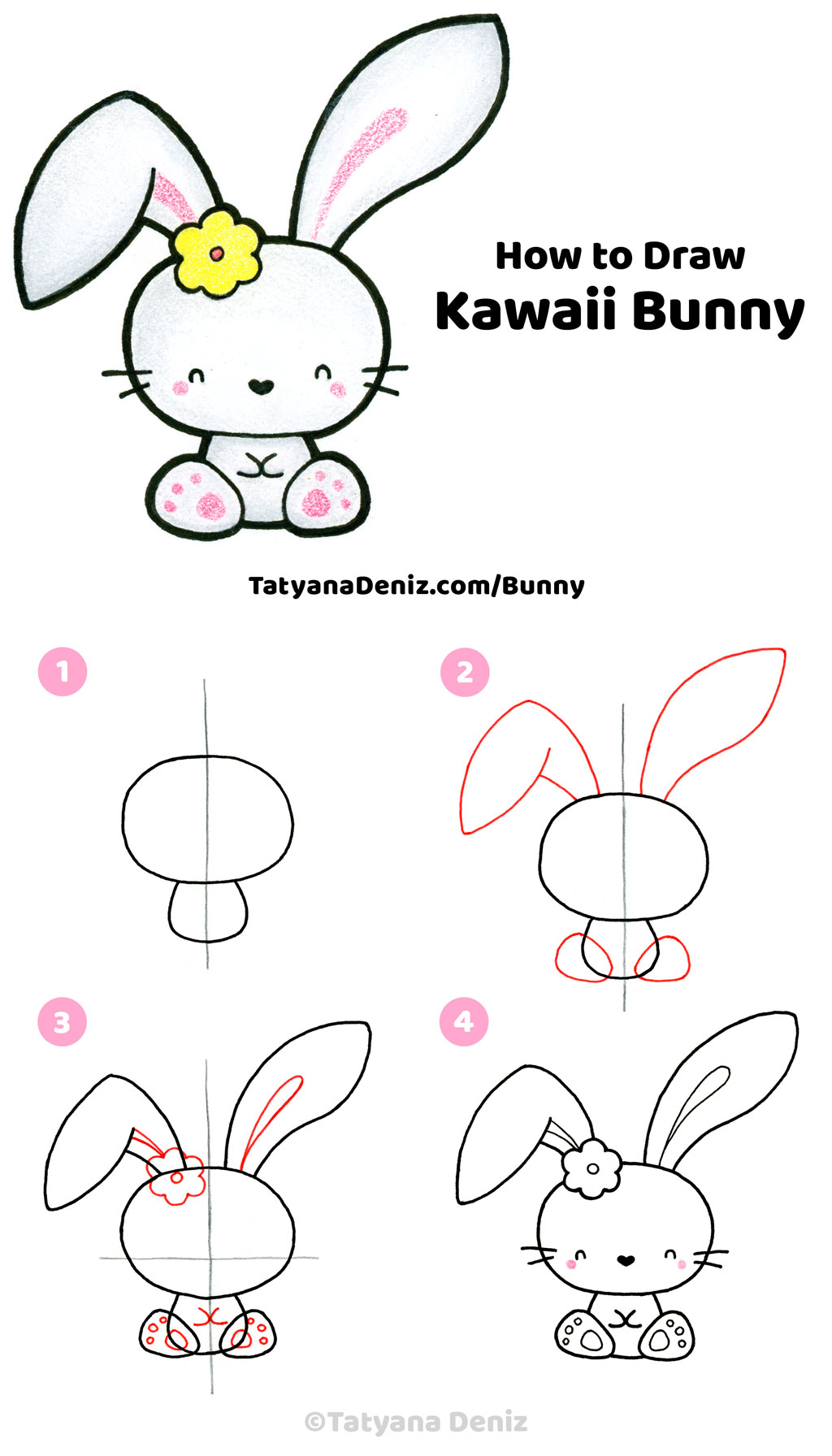 pic Kawaii Cute Bunny Drawing Easy how to draw kawaii bunny step by step
