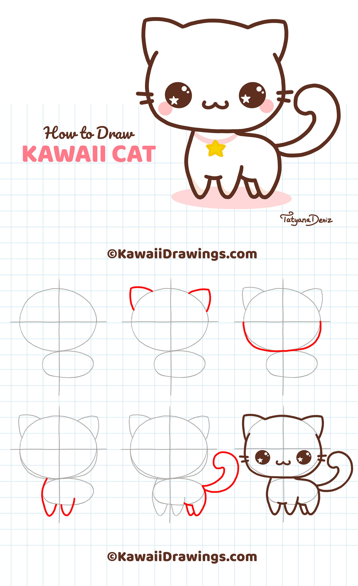 HOW TO DRAW A KAWAII CAT 