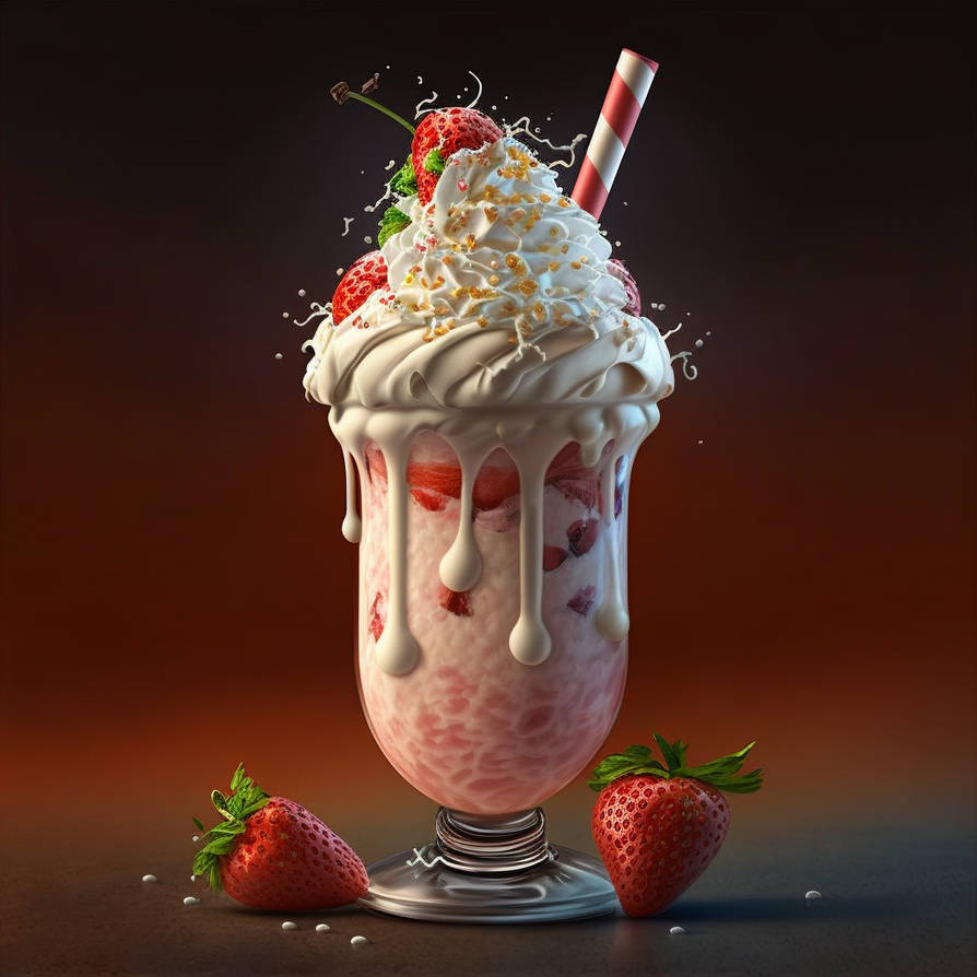 Tasty Strawberry Milkshake by AJackThatLives on DeviantArt