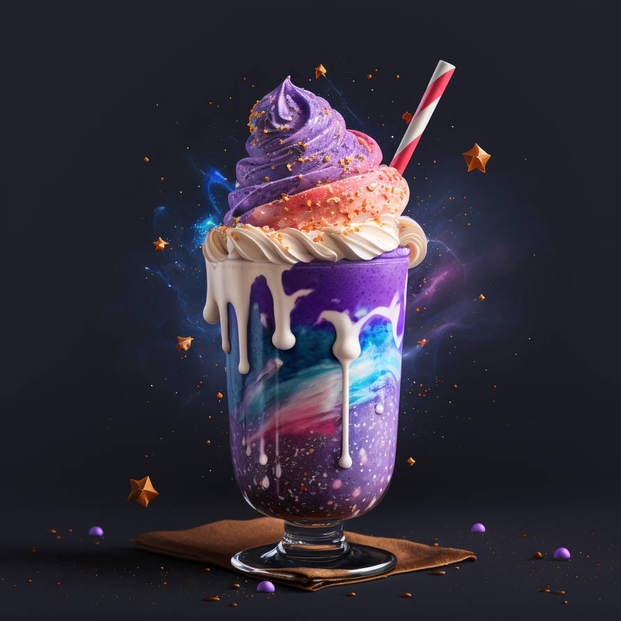 Galaxy Themed Milkshake by AJackThatLives on DeviantArt