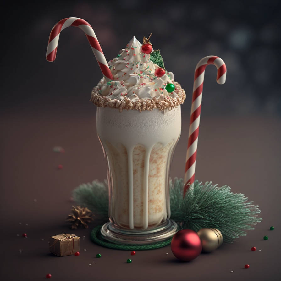Christmas Themed Milkshake by AJackThatLives on DeviantArt