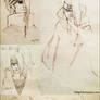 Deidara sketches and Sasori