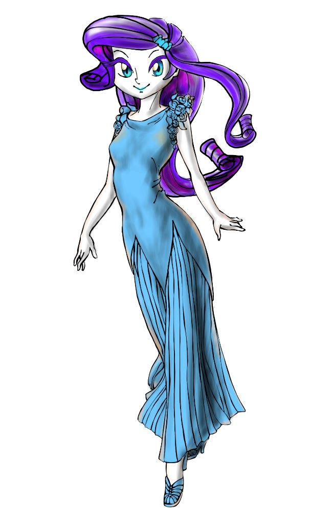 Rarity Blue dress by XJleiu on DeviantArt