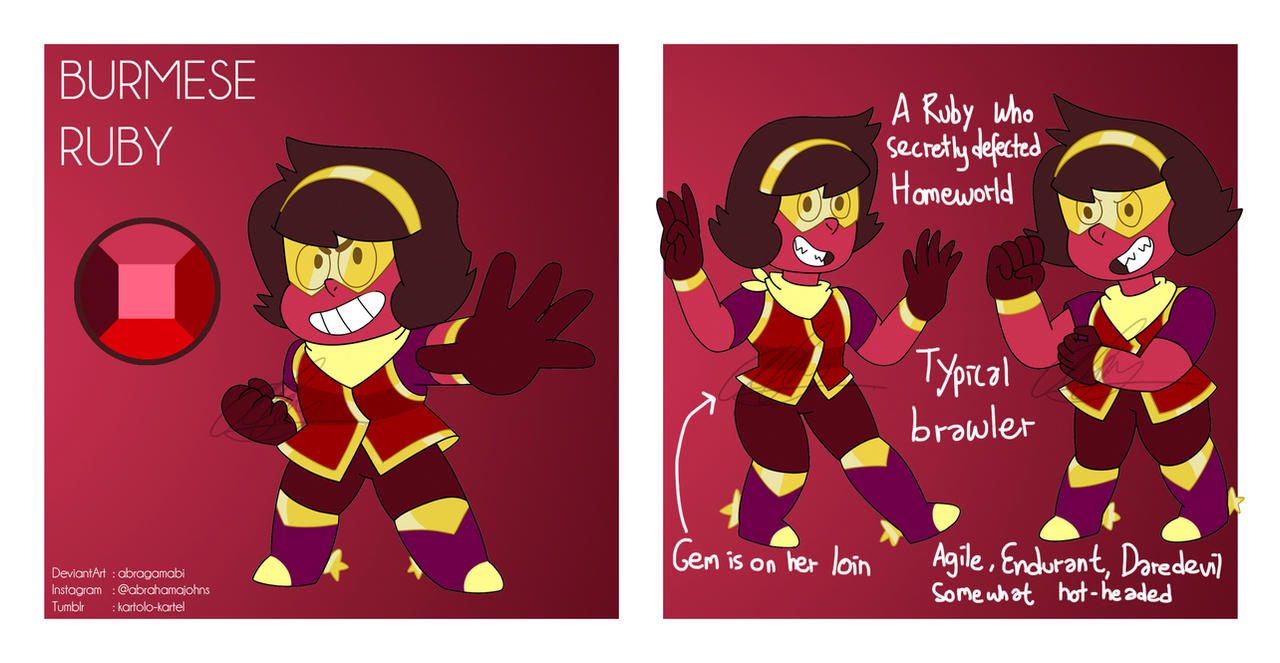 Burmese Ruby OC by abragamabi on DeviantArt