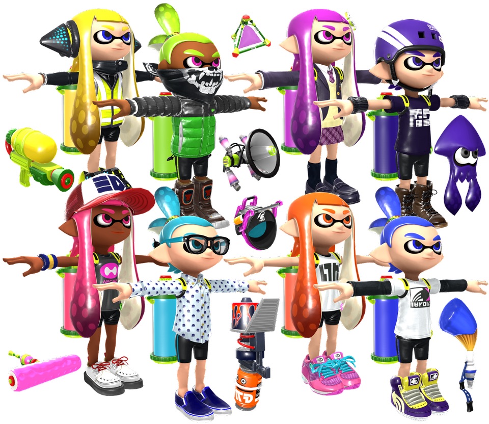Splatoon Types Splatoon characters by chasepink on DeviantArt