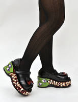 demonia dolly handpainted platform monster shoes