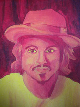 Johnny Depp Red Painting