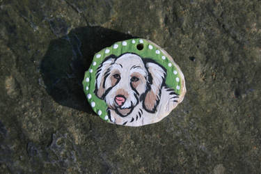 Labradoodle Antler pendant