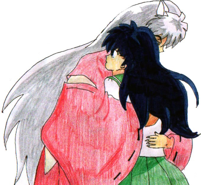 Traditional Art: Inuyasha: Inuyasha and Kagome