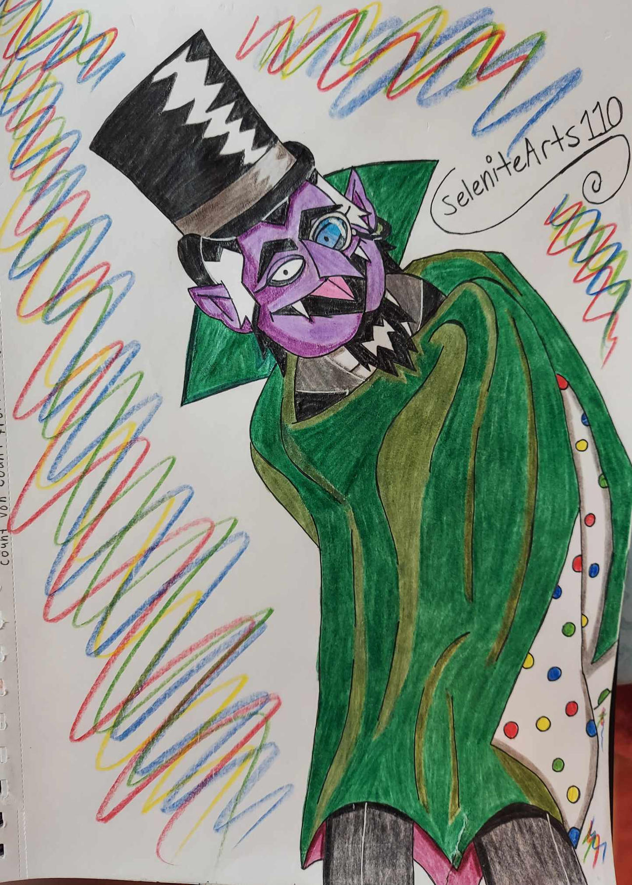 Count von Count in a Top Hat by SeleniteArts110 on DeviantArt