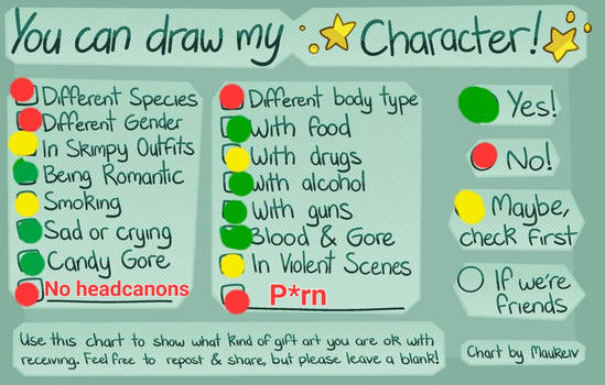 My Character/OC Permissions *Edited Desc*