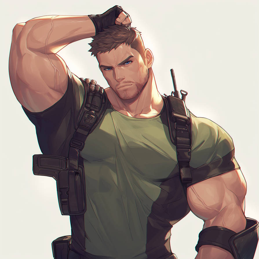 Chris Redfield muscular 02 by Kakophonien1 on DeviantArt