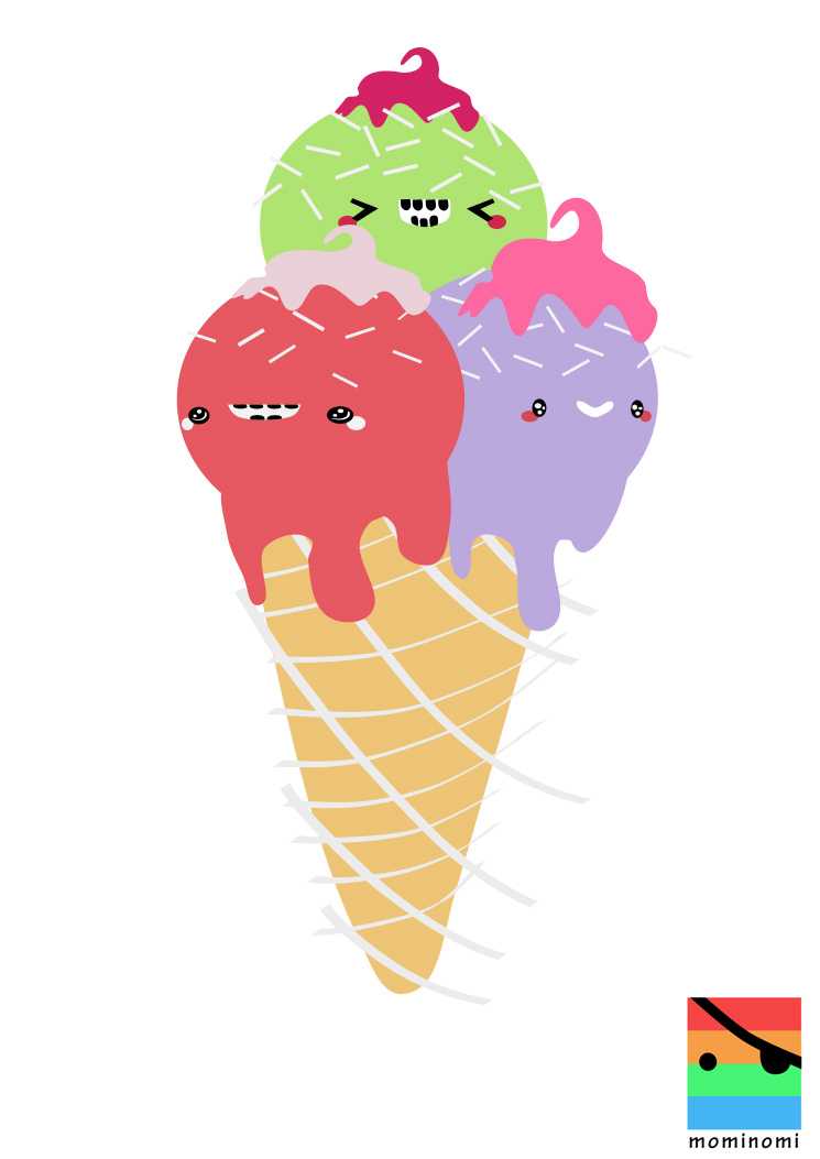 happy triple ice cream