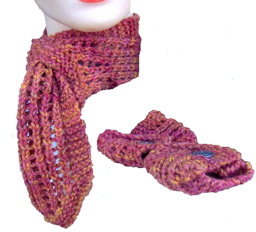 Soft Wool Scarflet and Cuffs