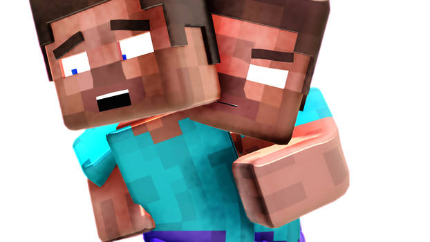 Minecraft Herobrine x Steve animation