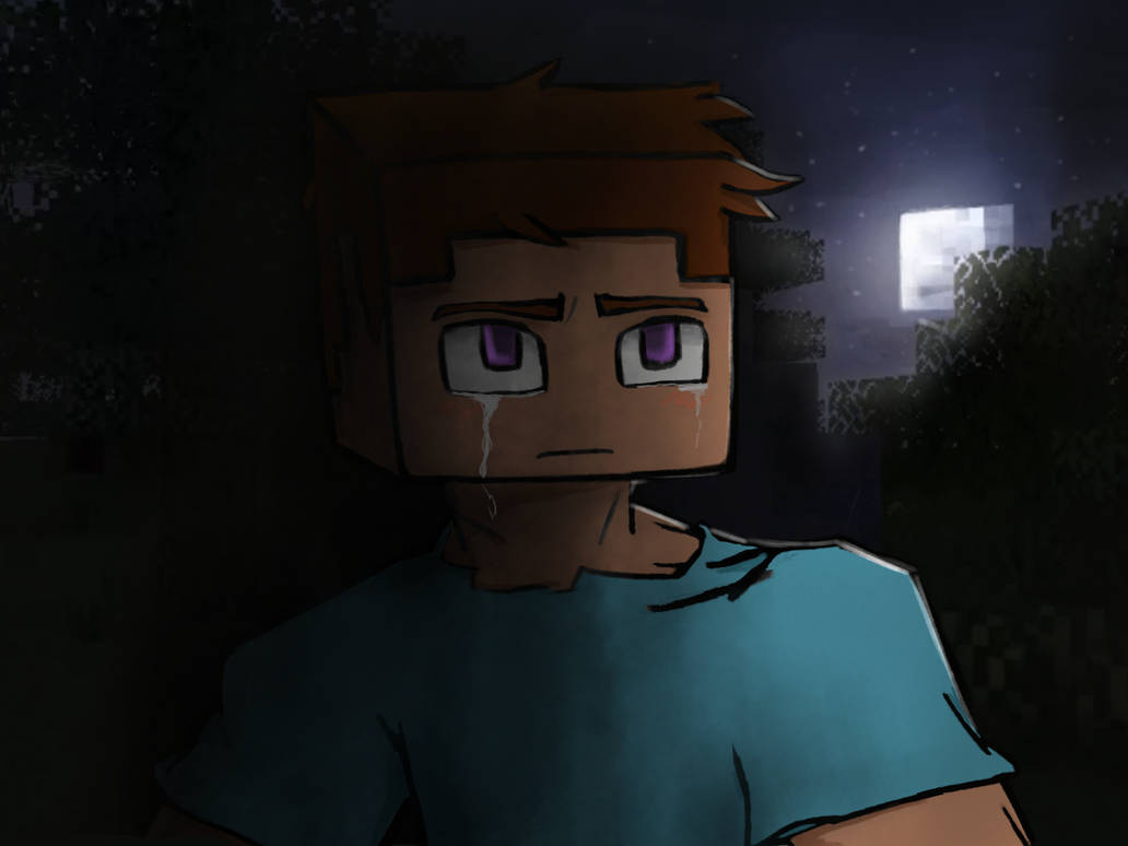 sad minecraft steve :( by SteveBriney on DeviantArt