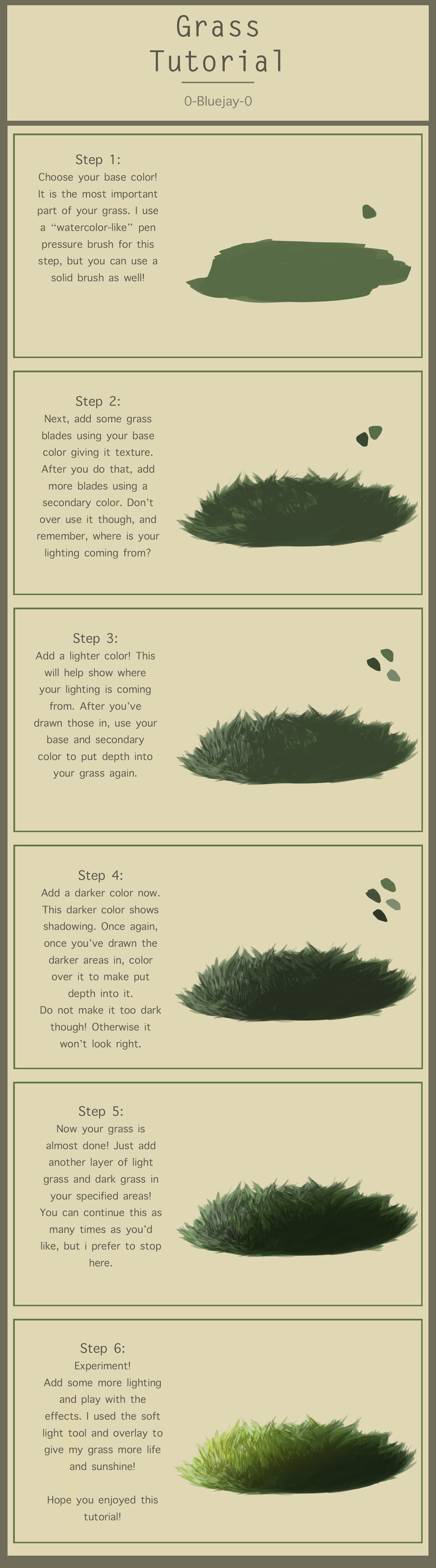 How to: Grass Tutorial by 0-Bluejay-0 on DeviantArt