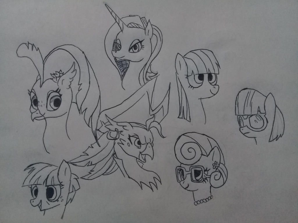 mlp sketches 4 by Kaizo111 on DeviantArt