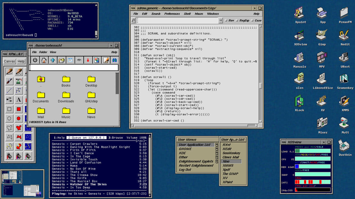 IRIX/4Dwm inspired E16 desktop on NetBSD by sehnsucht94 on DeviantArt