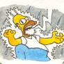 Homer electrocuted
