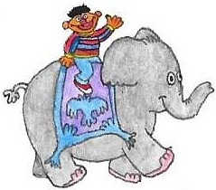 Ernie and the elephant