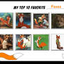 Top 10 Favorite Foxes