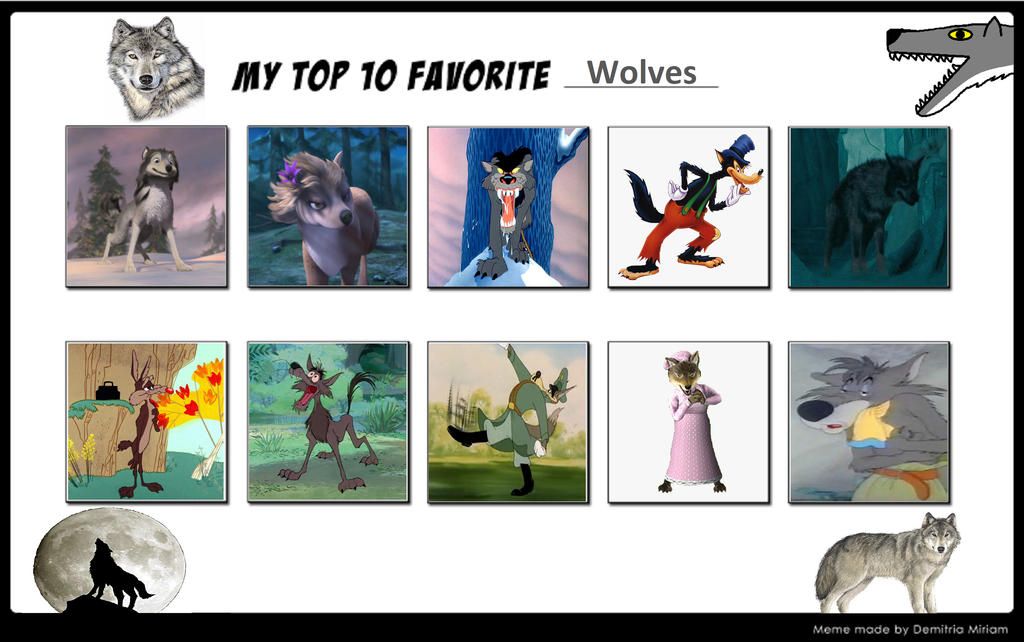 Top 10 favorite Wolves by brazilianferalcat on DeviantArt
