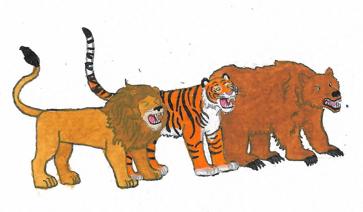 Lions, tigers, and bears, oh my! by brazilianferalcat on DeviantArt
