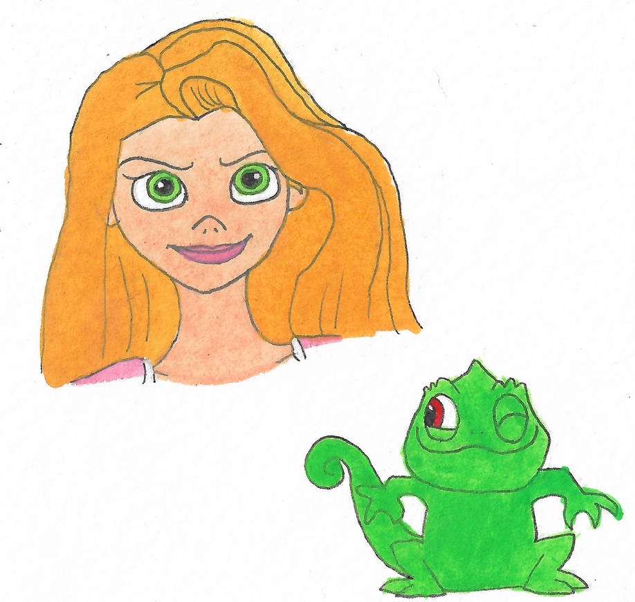 Rapunzel and Pascal by brazilianferalcat on DeviantArt
