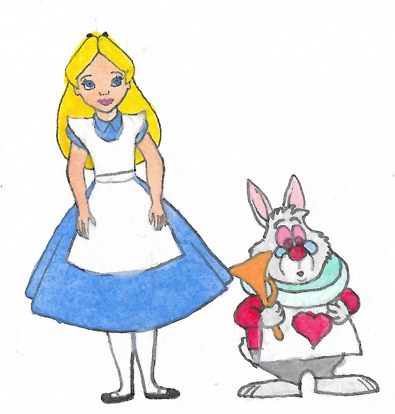 Alice and White Rabbit by brazilianferalcat on DeviantArt