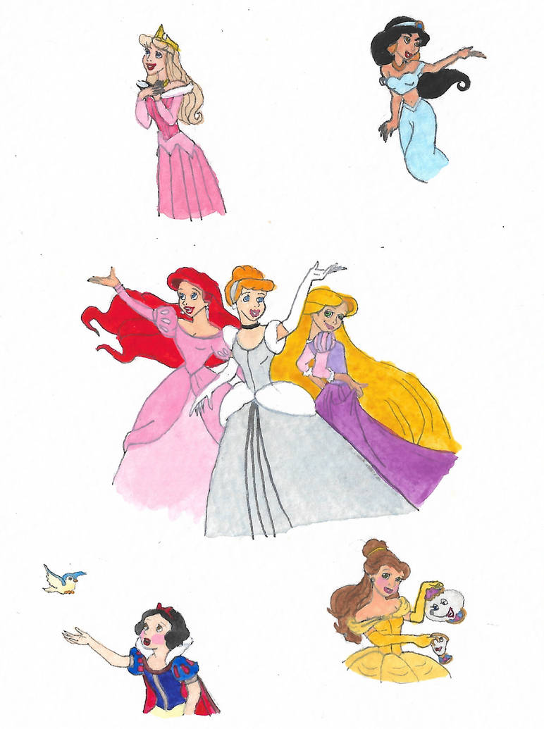 Disney Princesses by brazilianferalcat on DeviantArt